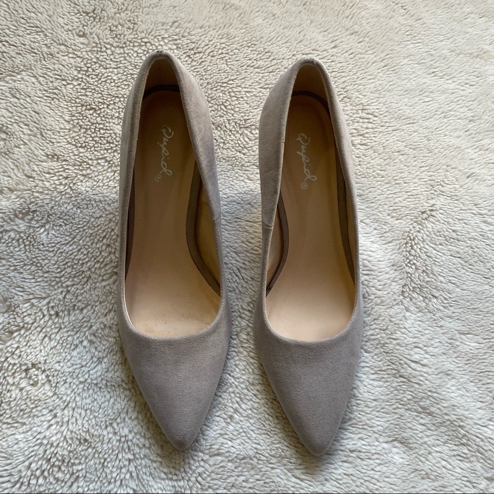 Faux Suede Pumps
